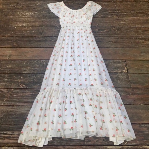 Vintage apple design maxi dress - Picture 2 of 12